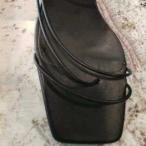 Isadora Mules (White Fox) in black, size 10 - new, boxed, unworn